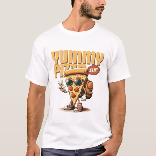Camiseta Delicioso trozo de pizza (Anverso)
