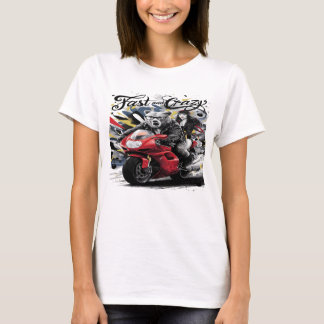 Camiseta Delicioso Yeti Bigfoot Biker Cruzando por lo salva