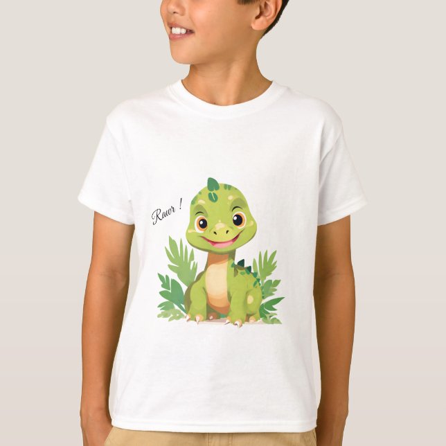 Camiseta Deliciosos dinosaurios zoológico de jungla silvest (Anverso)