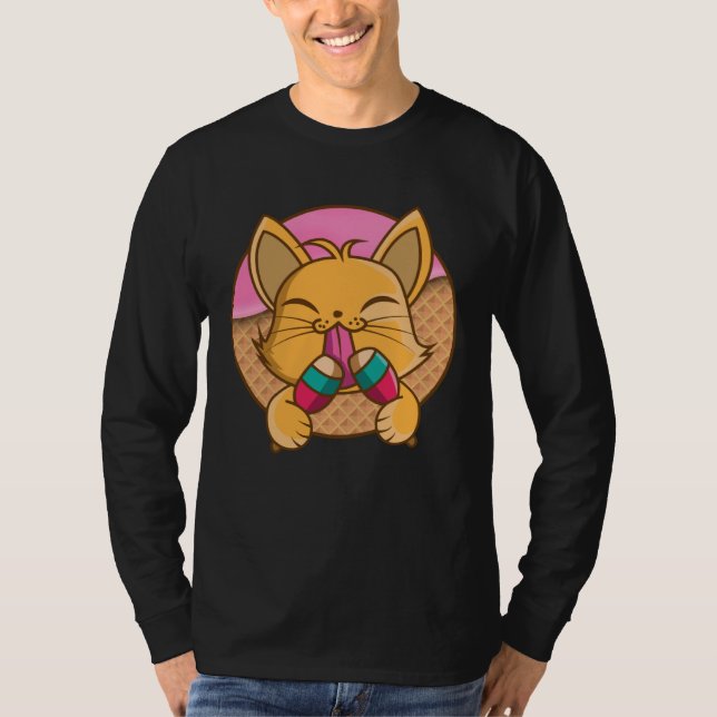 Camiseta Delicious Ice Cream I Ice Cream I Kitten I Sweet C (Anverso)