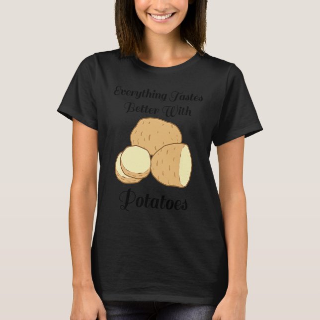 Camiseta Delicious Potatoes Ironic Quote Hobby Chef Cooking (Anverso)