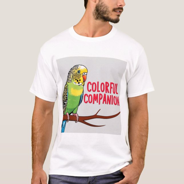 Camiseta Delight Budgie Parrot: Compañero colorido (Anverso)