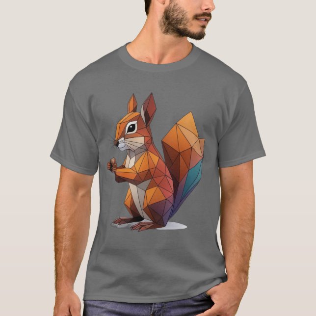 Camiseta Delight de ardilla geométrica (Anverso)