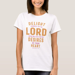 Camiseta Delight in the Lord - Cita cristiana