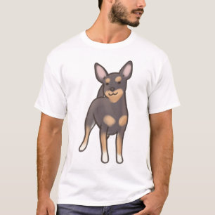 Camiseta Delight negro y marrón de chihuahua � arte animal