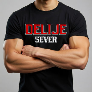 Camiseta Delije Norte Rojo Blanco