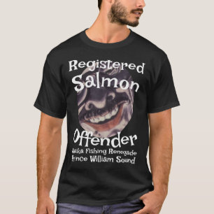 Camiseta Delincuente Registrado de Salmón Pesca de Sockeye 