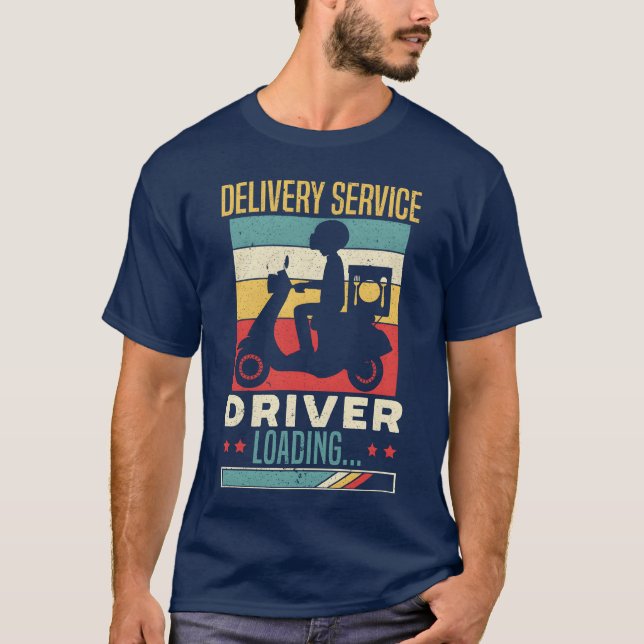 Camiseta Delivery Service Driver Courier Food Delivery Guy  (Anverso)