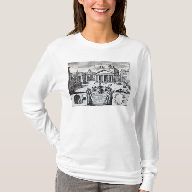 Camiseta Della Rotonda de la plaza con vistas a panteón (Anverso)