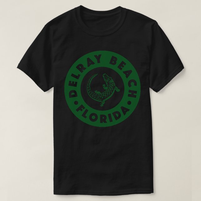 Camiseta Delray Beach Florida Circle Green (Diseño del anverso)