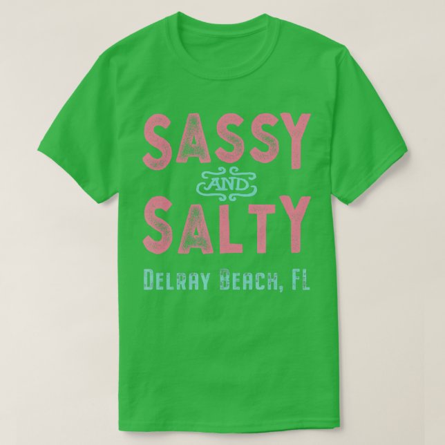 Camiseta Delray Beach Florida Sassy and Salty (Diseño del anverso)