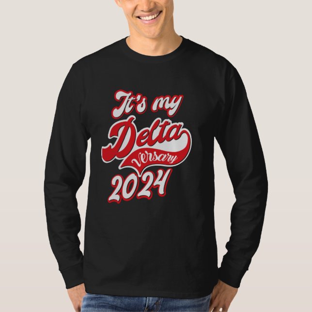 Camiseta Delta Sigma Theta Sorority, es mi J DELTAversario (Anverso)