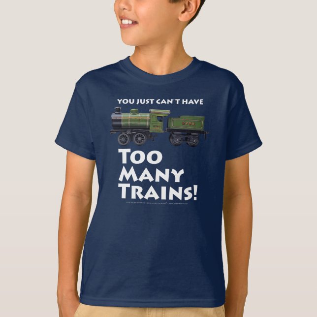 Camiseta Demasiada antigüedad de los trenes (tipo blanco) (Anverso)