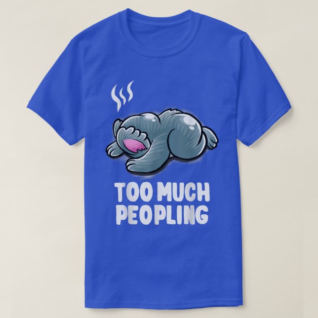 Camiseta Demasiada Peopling Introvertido en el sueño Nerd K (Diseño del anverso)