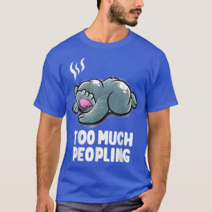 Camiseta Demasiada Peopling Introvertido en el sueño Nerd K