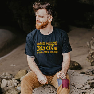 Camiseta Demasiada rock para una mano - Tee de rock retro