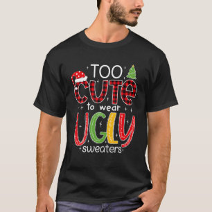 Camiseta Demasiado Agradable Para Usar Navidades Feo Y Dulc