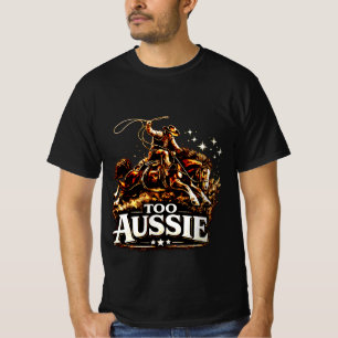 Camiseta Demasiado australiano vaquero australiano Outback