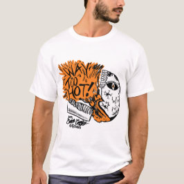 Camiseta ¡DEMASIADO CALIENTE! cráneo de dibujos animados