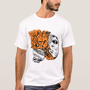 Camiseta ¡DEMASIADO CALIENTE! cráneo de dibujos animados