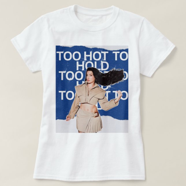 Camiseta Demasiado Caliente para Aguantar (Nora Fatehi)  (Diseño del anverso)