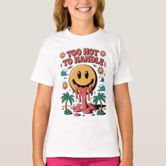 Camiseta Demasiado caliente para manejar - Melting Smiley F
