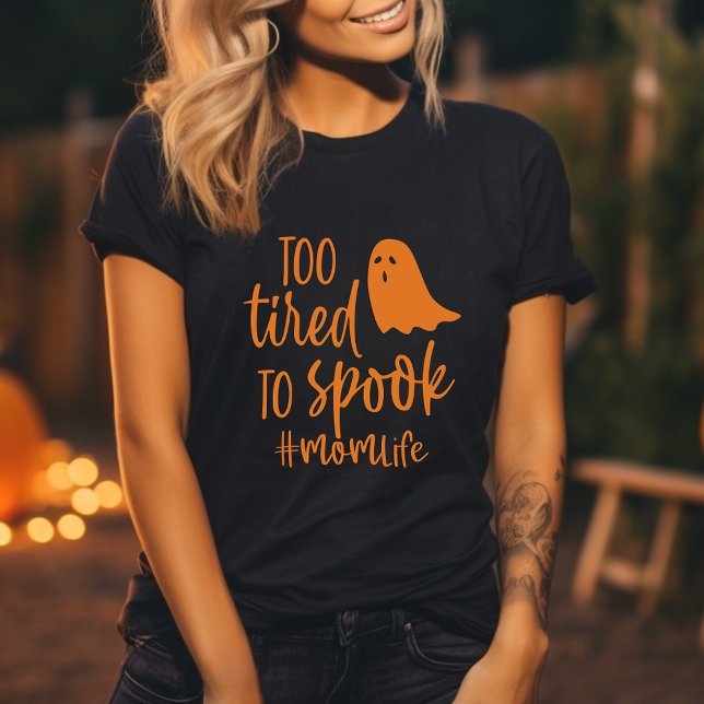 Camiseta Demasiado Cansado De Hablar A Mamá De Halloween Gr (Subido por el creador)