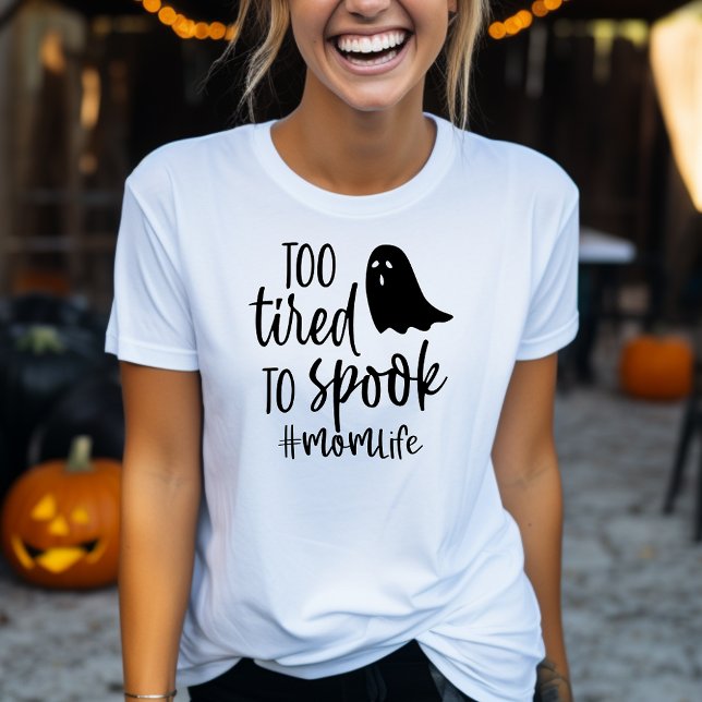 Camiseta Demasiado Cansado De Hablar A Mamá De Halloween Gr (Subido por el creador)