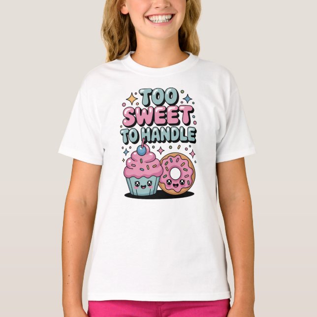 Camiseta Demasiado dulce para manejar | Donut Kids (Anverso)
