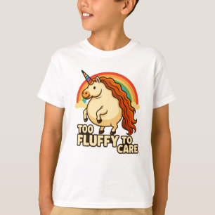 Camiseta Demasiado Fluffy para cuidar el unicornio alimenta