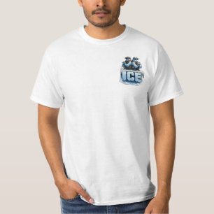 Camiseta demasiado frío para doblar hielo