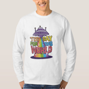 Camiseta Demasiado gay para este mundo Funny LGBT Alines UF