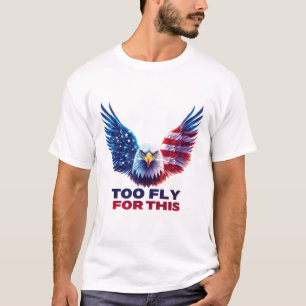 Camiseta Demasiado genial para esta águila patriótica bande