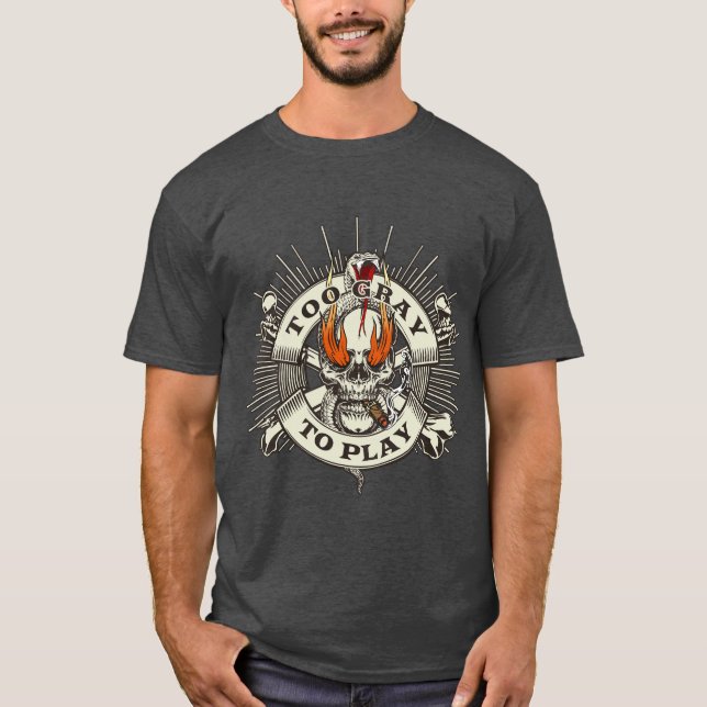 Camiseta Demasiado gris para jugar a Skull (Anverso)