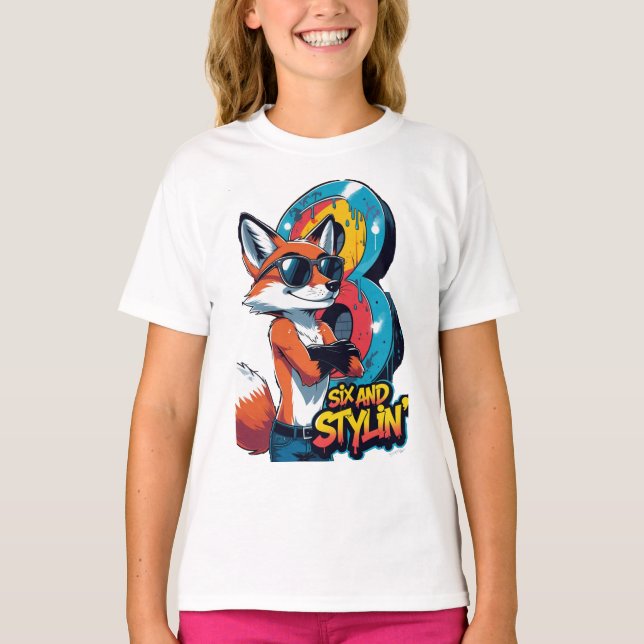 Camiseta Demasiado Guay a los seis - Vibes de cumpleaños de (Anverso)