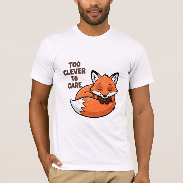 Camiseta Demasiado inteligente para preocuparse - Ilustraci (Anverso)