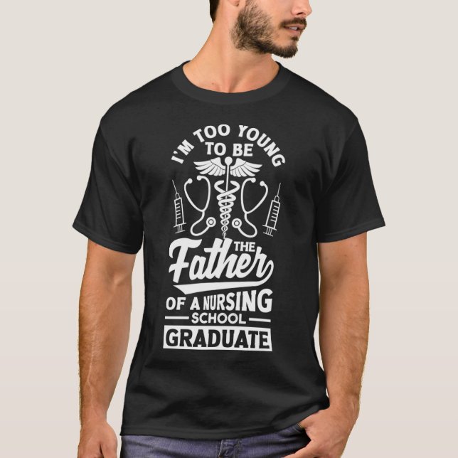 Camiseta Demasiado joven para ser el padre de una escuela d (Anverso)