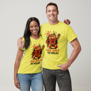 Camiseta Demasiado Jugoso para Aguantar – Vaso de Plástico