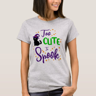 Camiseta Demasiado Linda para Asustar Cute Hallowe