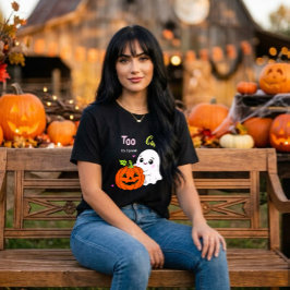 Camiseta Demasiado Lindo para Asustar – Fantasma de Hallowe