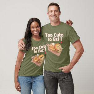 Camiseta Demasiado lindo para comer: Arte de hamburguesa Bi