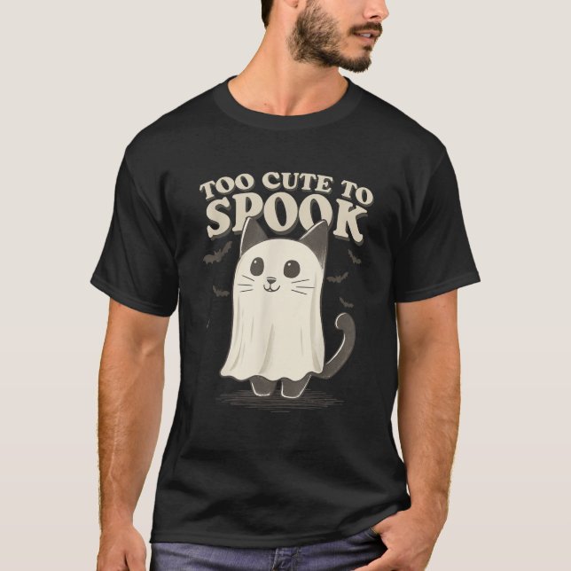 Camiseta Demasiado lindo para hablar al gato fantasma Kawai (Anverso)