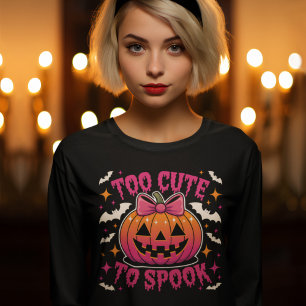 Camiseta Demasiado lindo para hablar cuqueta rosa Halloween