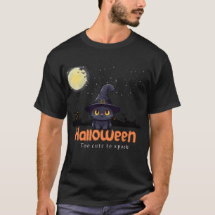 Camiseta Demasiado lindo para hablar - Halloween del gato n