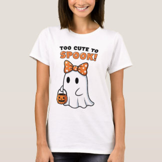 Camiseta ¡Demasiado lindo para hablar! Kawaii Ghost Hallowe