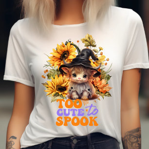 Camiseta Demasiado lindo para hablar una vaca de halloween-