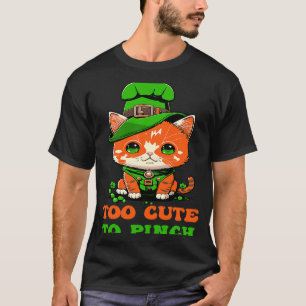 Camiseta Demasiado Lindo para Pellizcar St Patricks Day Gat