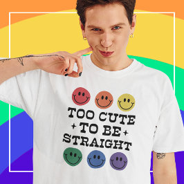 Camiseta Demasiado lindo para ser un orgullo gay directo, b