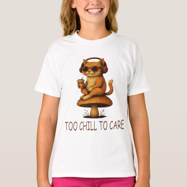 Camiseta Demasiado malo para preocuparse - Gato bajo-fierro (Anverso)