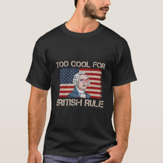 Camiseta Demasiado para la regla británica USA bandera esta